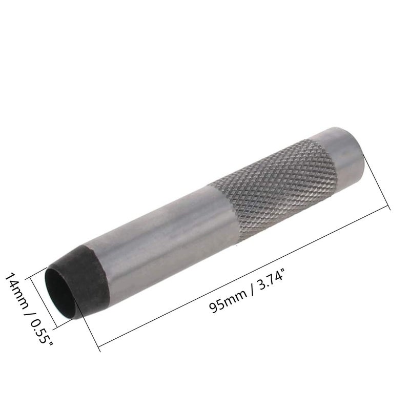 Utoolmart 14mm/0.55â€œ Leather Hole Punch Round Hole Hollow Punch Carbon Steel Leather Craft Cutter Tool for Cutting Punching Rubber Paper Watch Band Craft, Metric, 1Pcs - Image 2